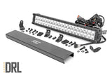 70920DA  -  20 Inch Chrome Series LED Light Bar - Dual Row - Amber DRL