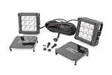 70905DRL  -  4 Inch Chrome Series LED Light Pods - Square - White DRL - Pair