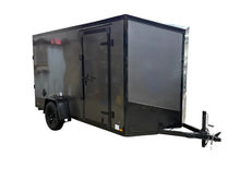 Load image into Gallery viewer, Enclosed Cargo Trailer 6x12 with ramp door and black out package - HLAFTX612SA-blkout