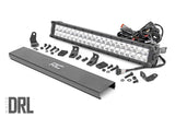 70920D  -  20 Inch Chrome Series LED Light Bar - Dual Row - Cool White DRL