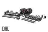70728BLDRL  -  8 Inch Black Series LED Light Bar - Single Row - Cool White DRL - Pair